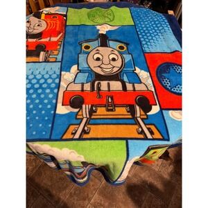 Thomas & Friends Plush Fleece‎ Throw Blanket 50x60 Blue Train 2011 Jay Franco